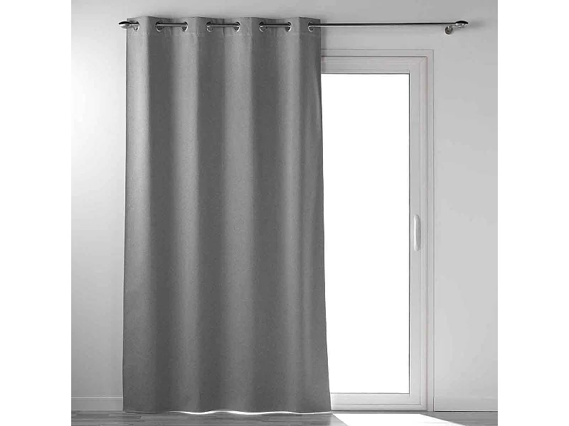 Rideau Occultant à Œillets "Occultiss" 135x260cm Gris