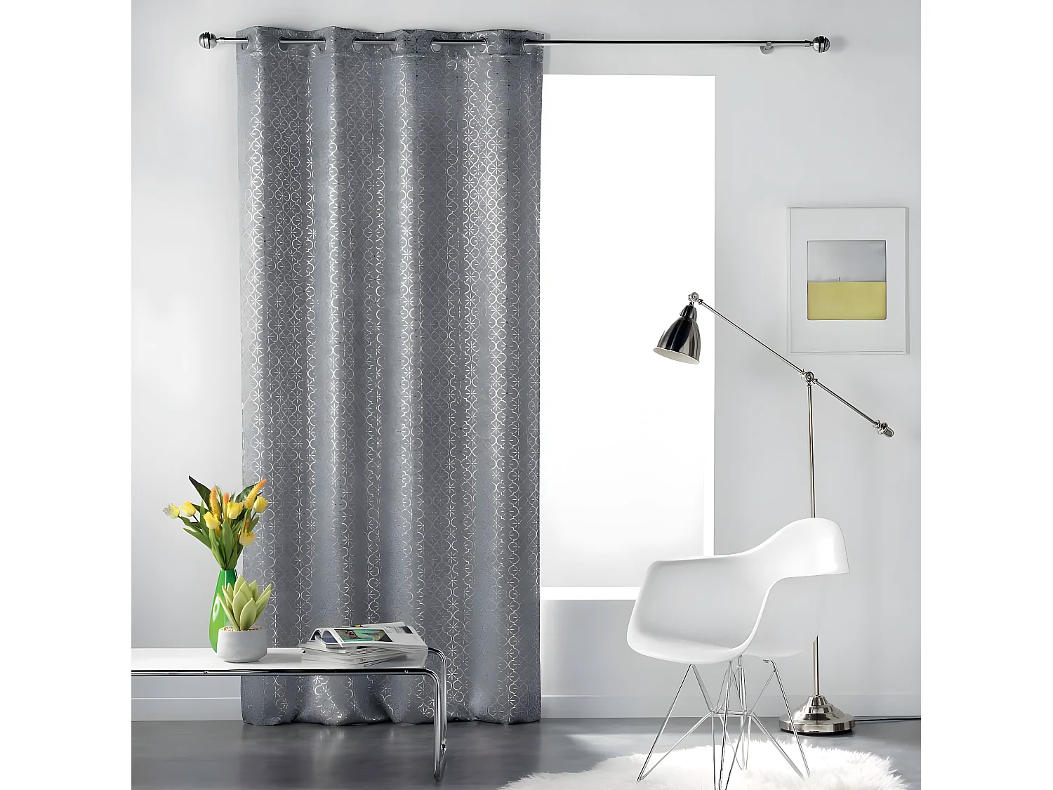 Rideau Occultant "Genesis" 135x240cm Gris