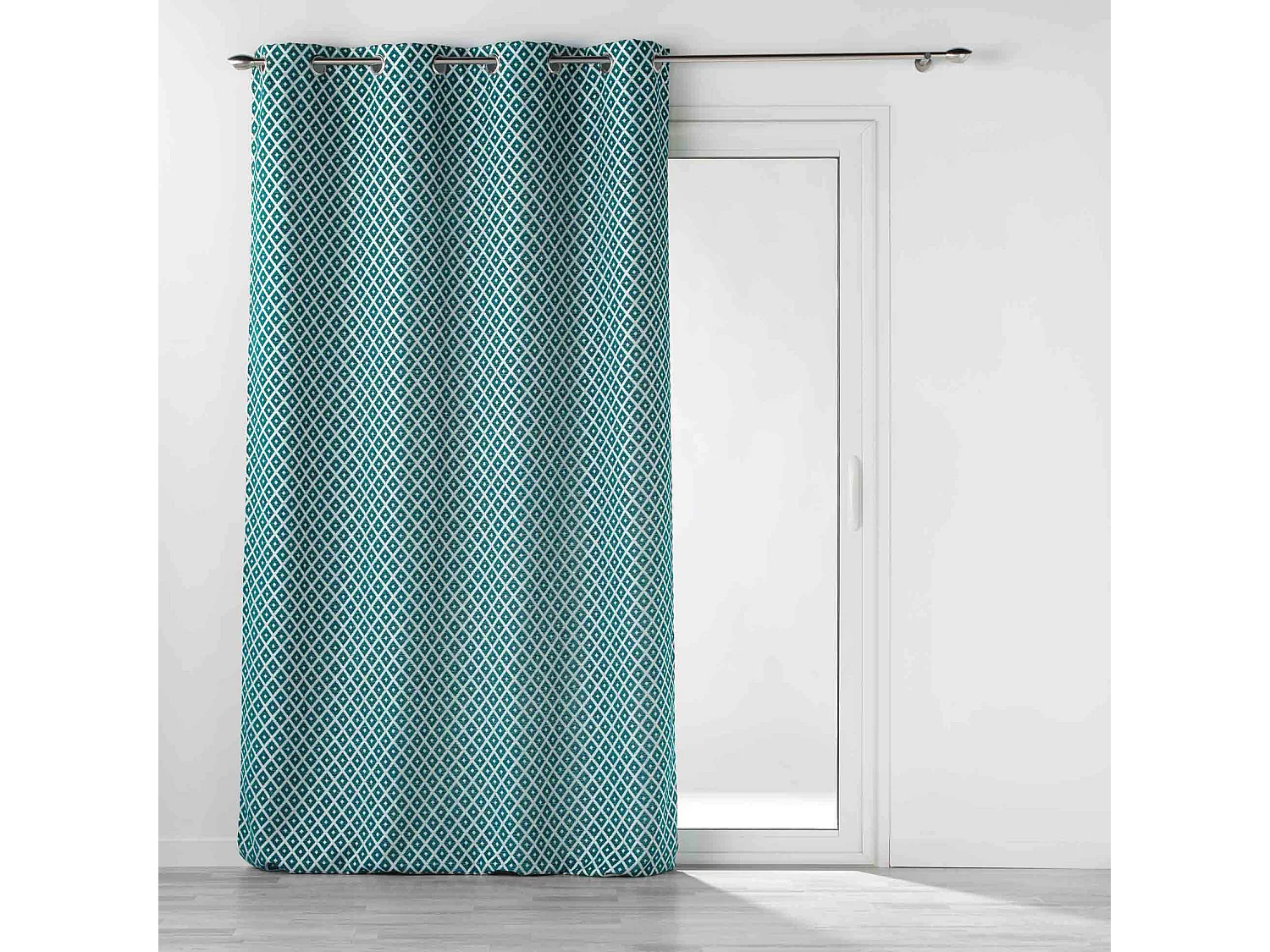 Jacquard-vorhang mit rautenmuste 140 x 260 cm