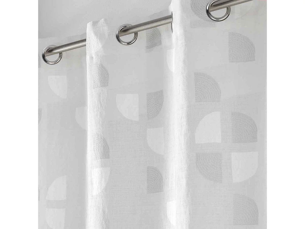 Rideau Voilage à Œillets "Pixie" 140x240cm Blanc