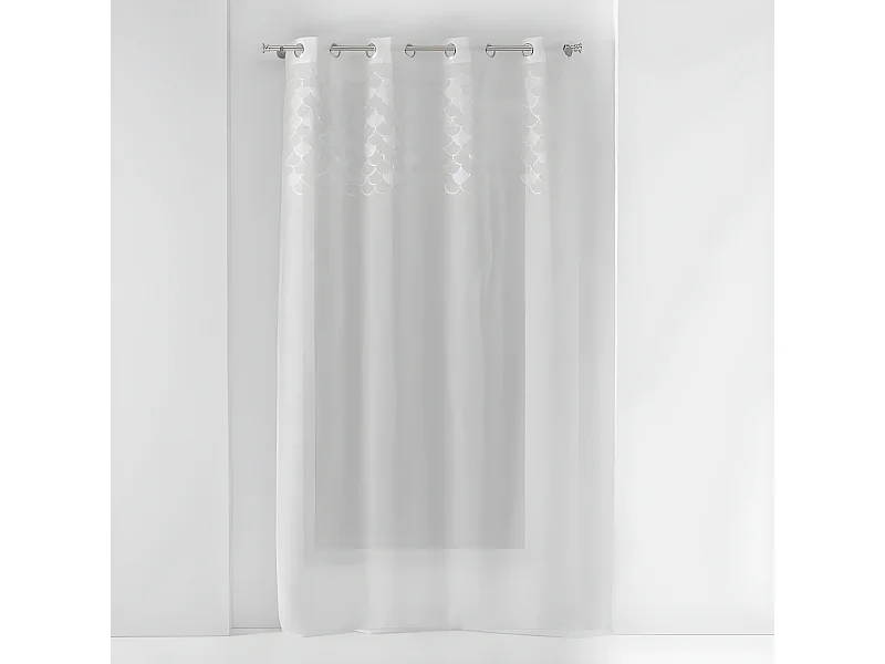 Rideau Voilage à Œillets "Yaelle" 135x240cm Blanc