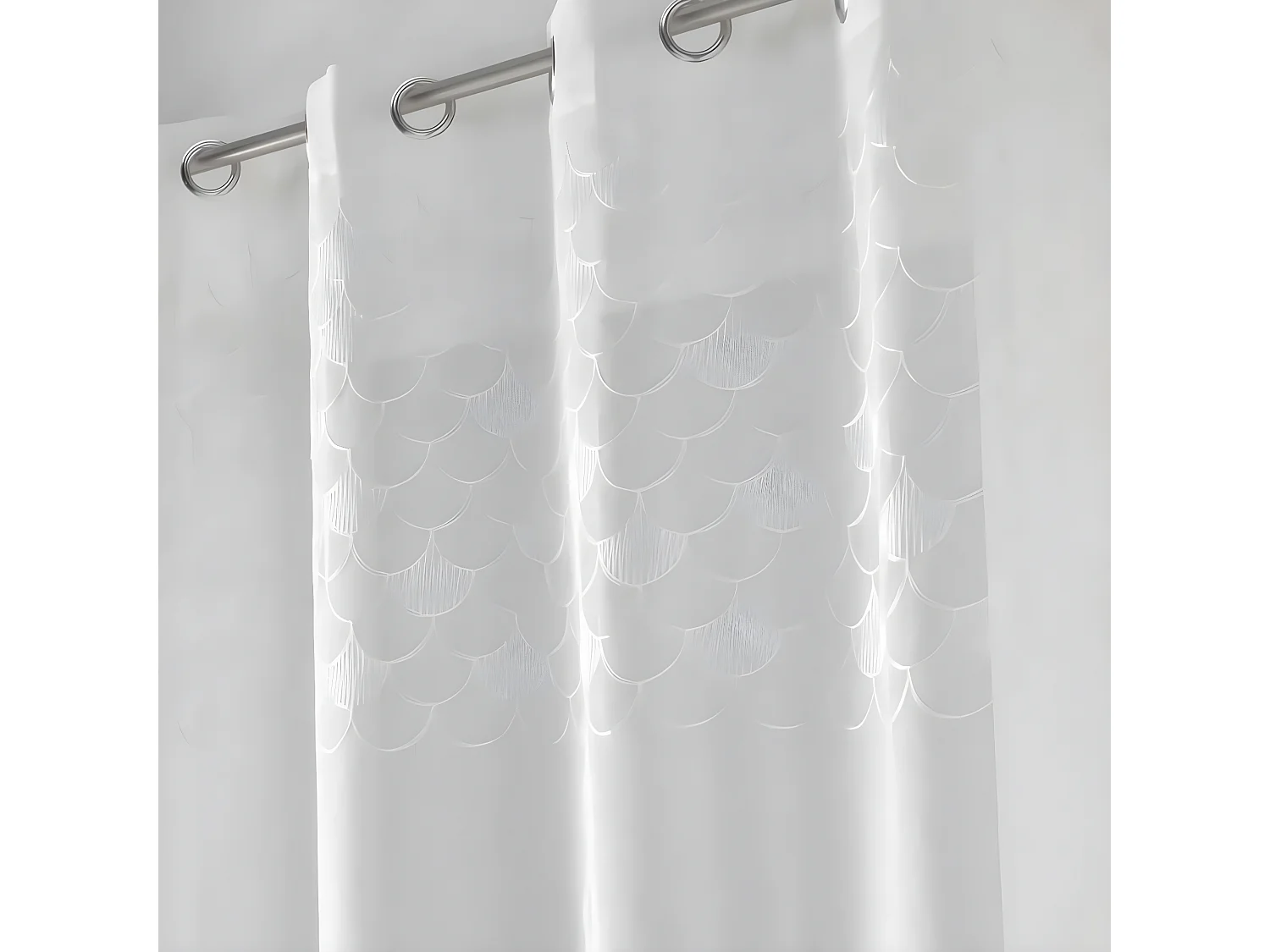 Rideau Voilage à Œillets "Yaelle" 135x240cm Blanc