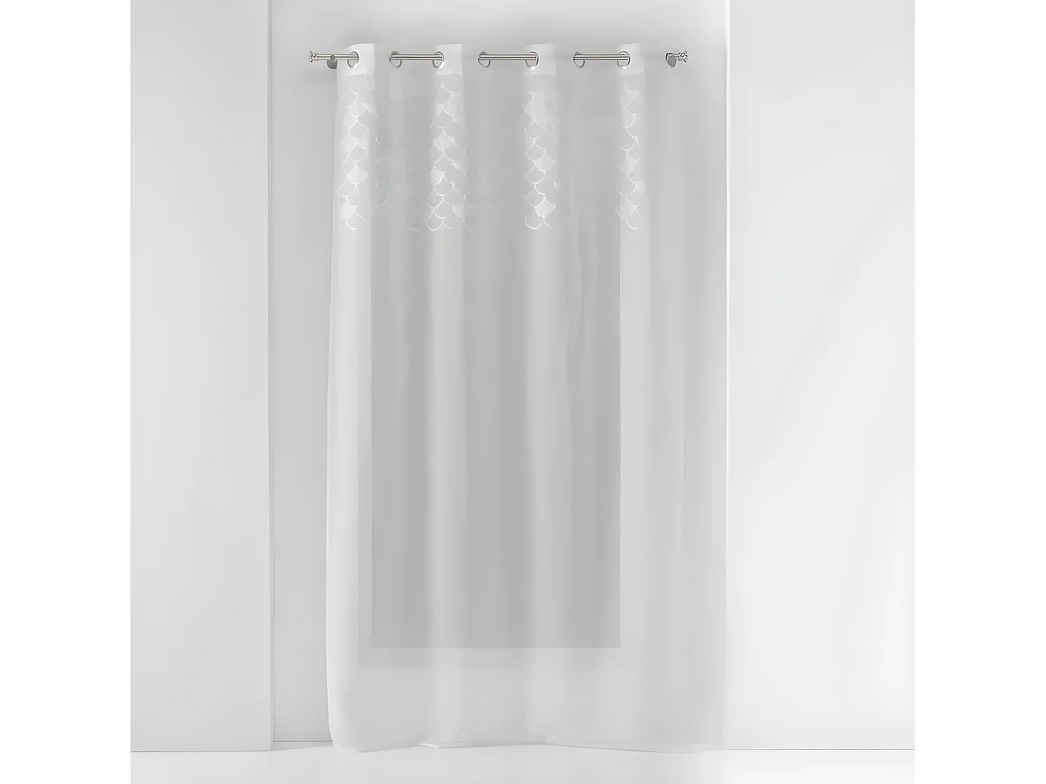 Rideau Voilage à Œillets "Yaelle" 135x240cm Blanc