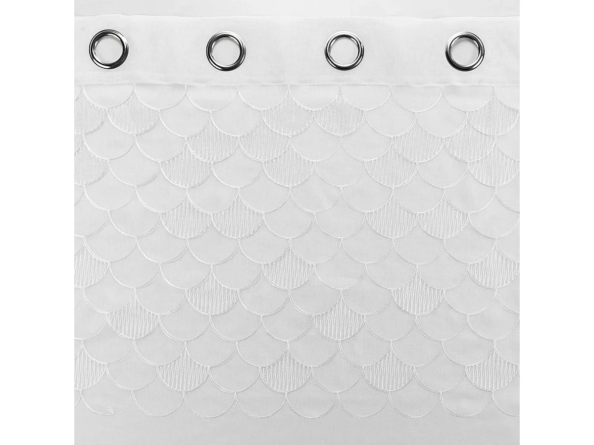 Rideau Voilage à Œillets "Yaelle" 135x240cm Blanc