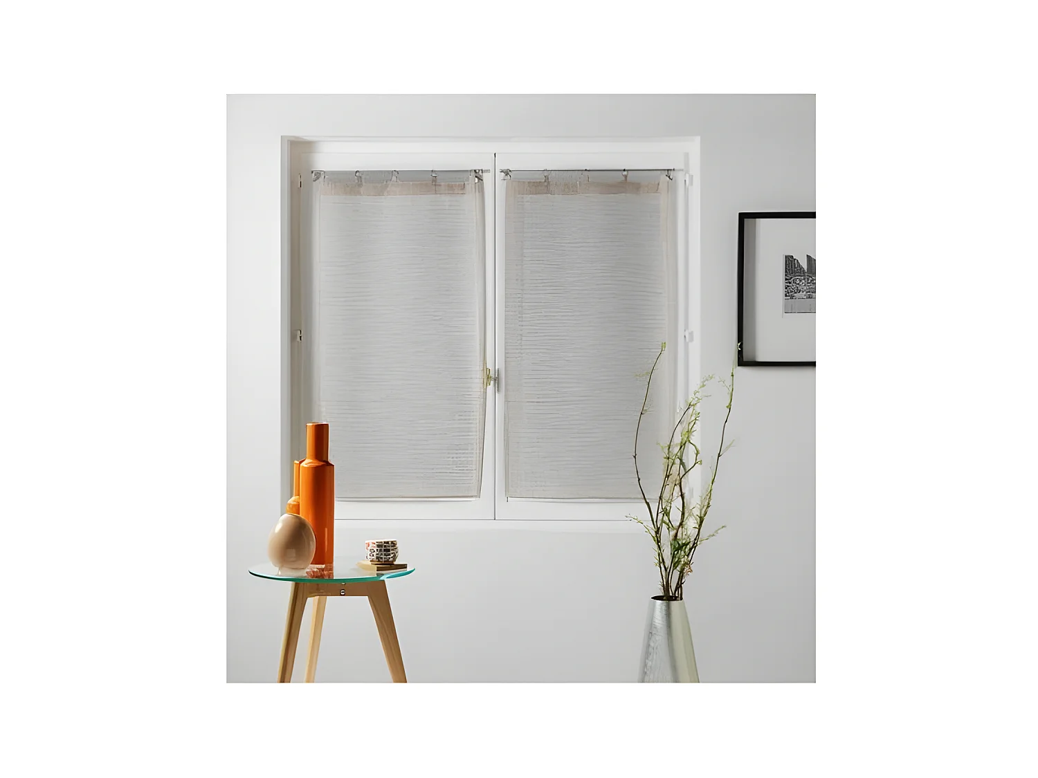 Paire de Voilages "Milza" 60x120cm Beige