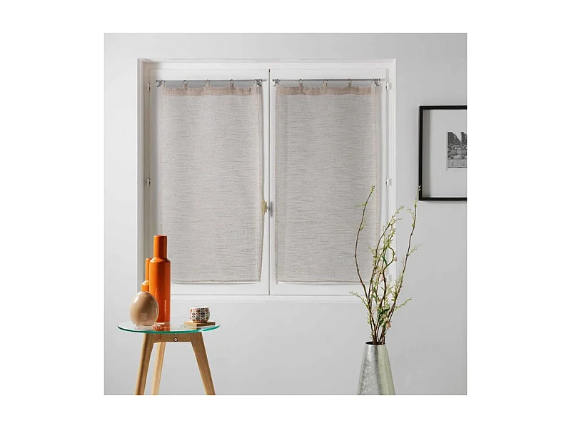 Paire de Voilages "Milza" 60x120cm Beige