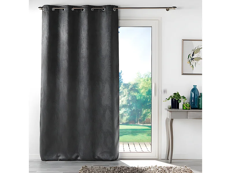 Rideau Occultant "Mélodie" 135x240cm Anthracite
