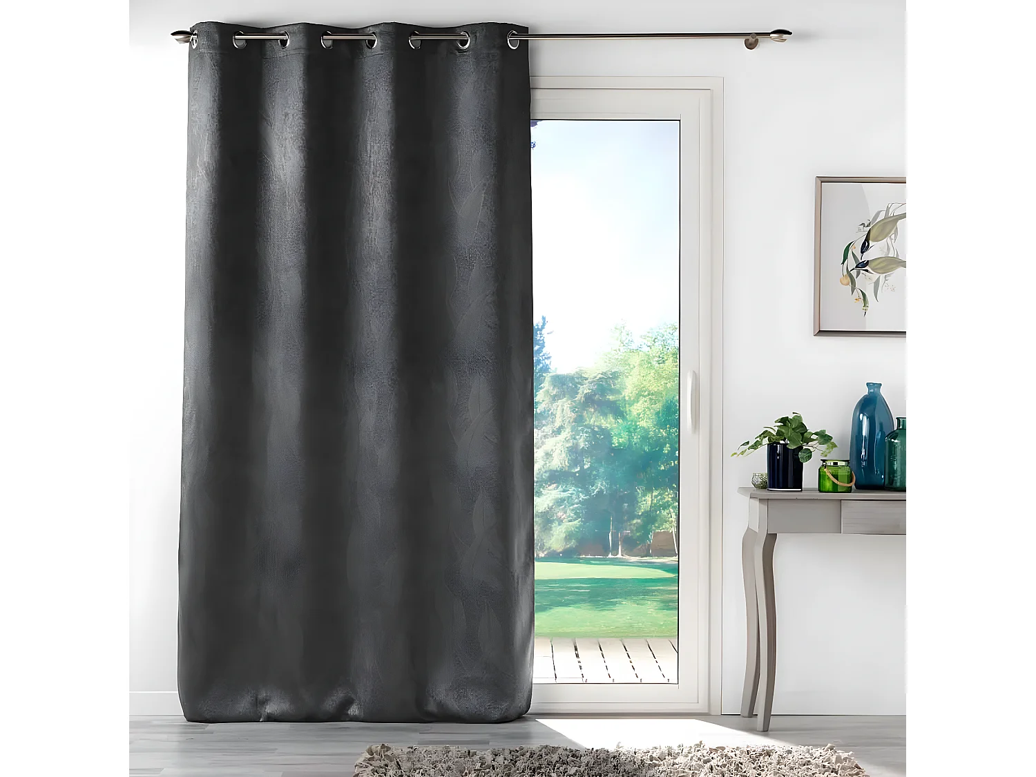 Rideau Occultant "Mélodie" 135x240cm Anthracite