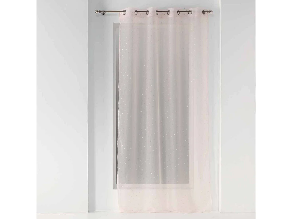 Rideau Voilage à Œillets "Orion" 140x240cm Rose