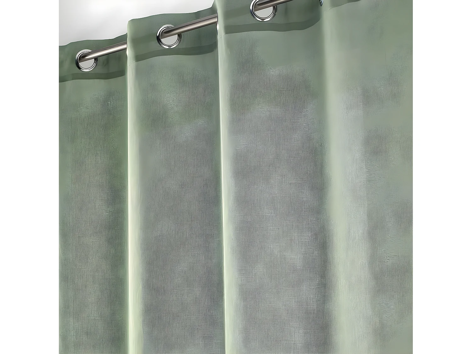 Rideau Voilage à Œillets "Sandra" 140x280cm Kaki