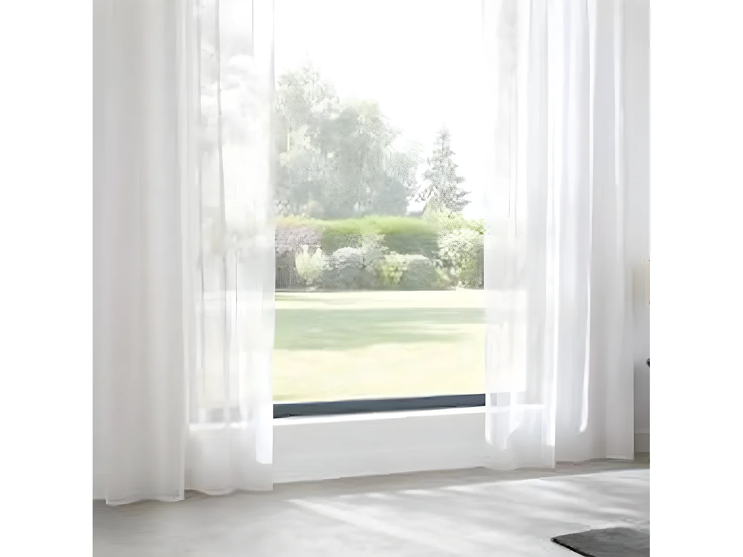 Rideau Voilage à Œillets "Ruben" 140x240cm Blanc