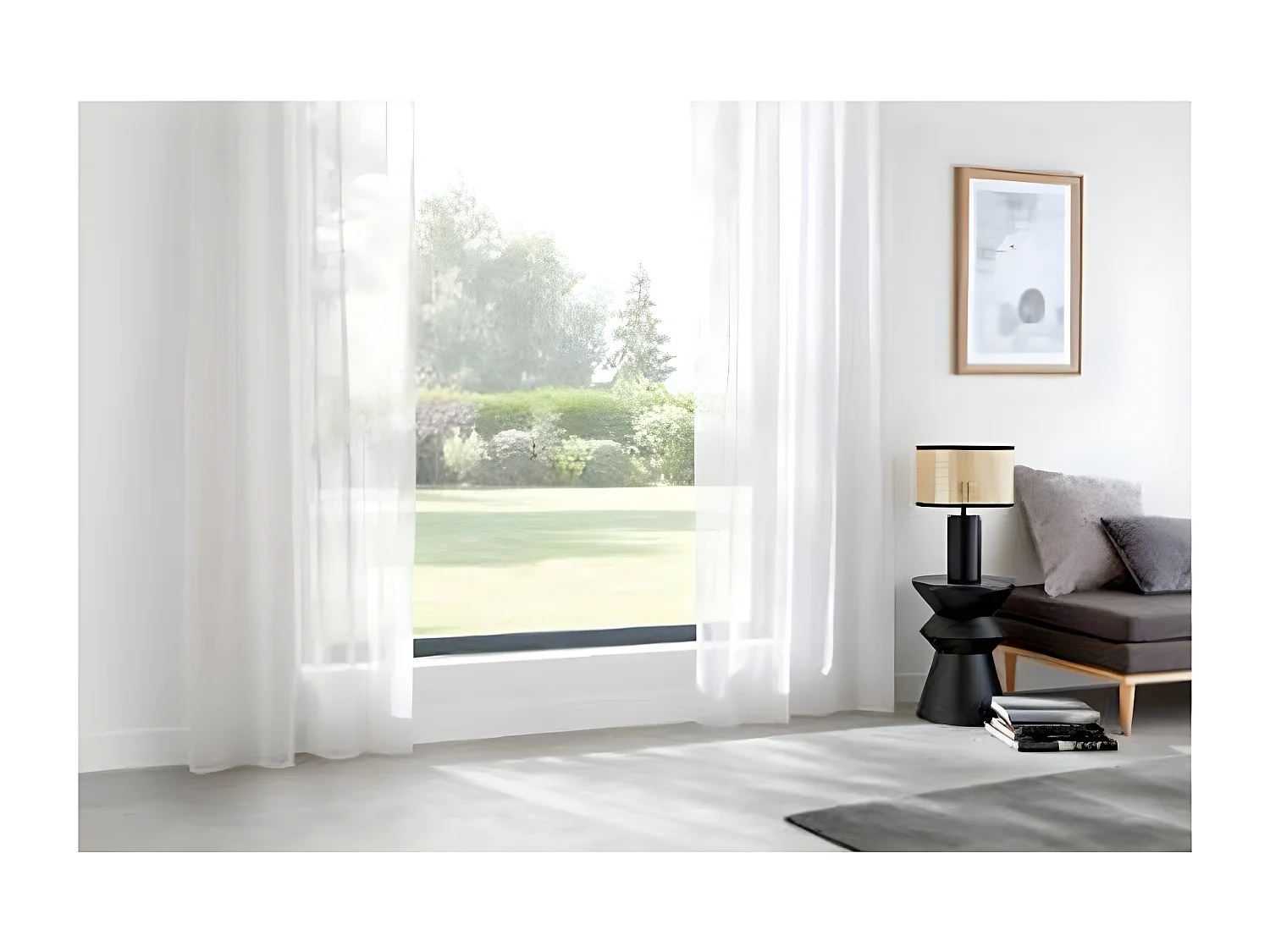 Rideau Voilage à Œillets "Ruben" 140x240cm Blanc