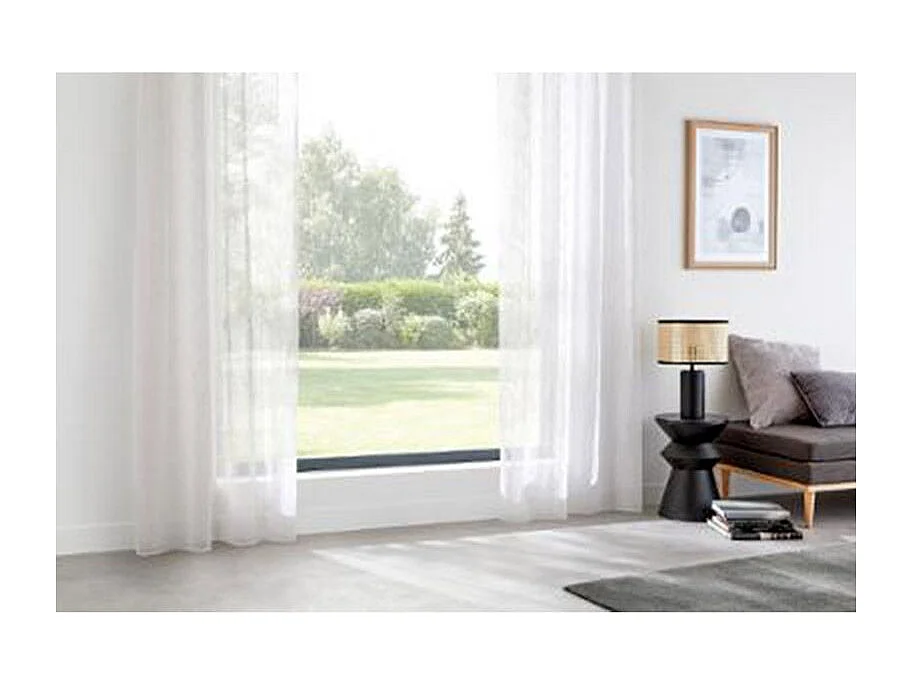 Rideau Voilage à Œillets "Ruben" 140x240cm Blanc