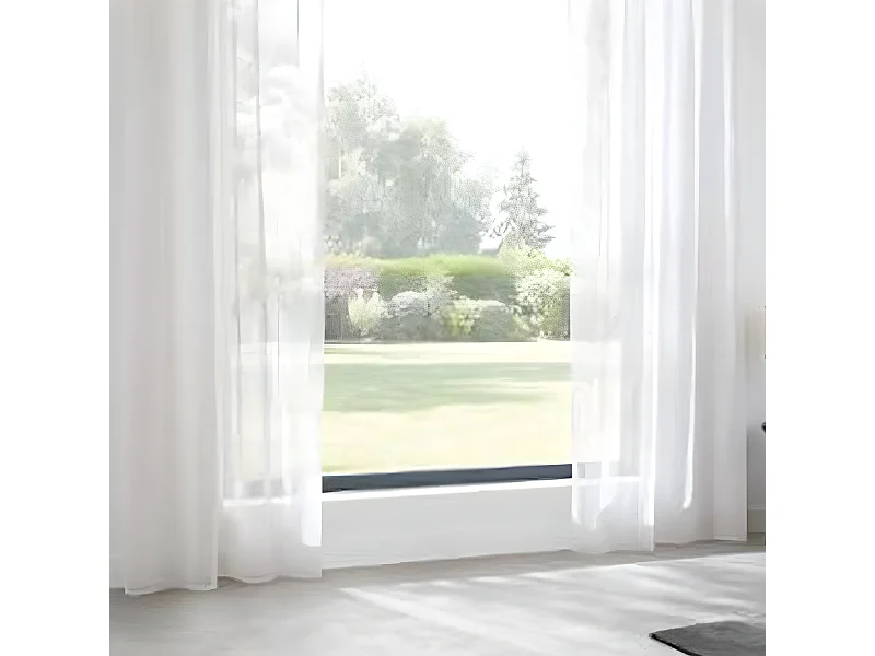 Rideau Voilage à Œillets "Ruben" 140x240cm Blanc