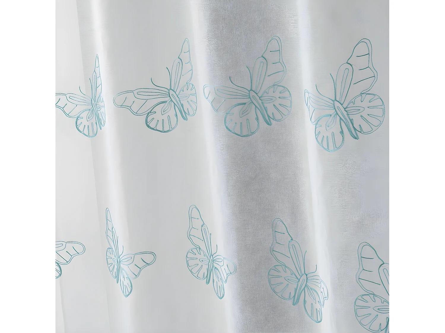 Rideau Voilage "Papillona" 140x240cm Bleu