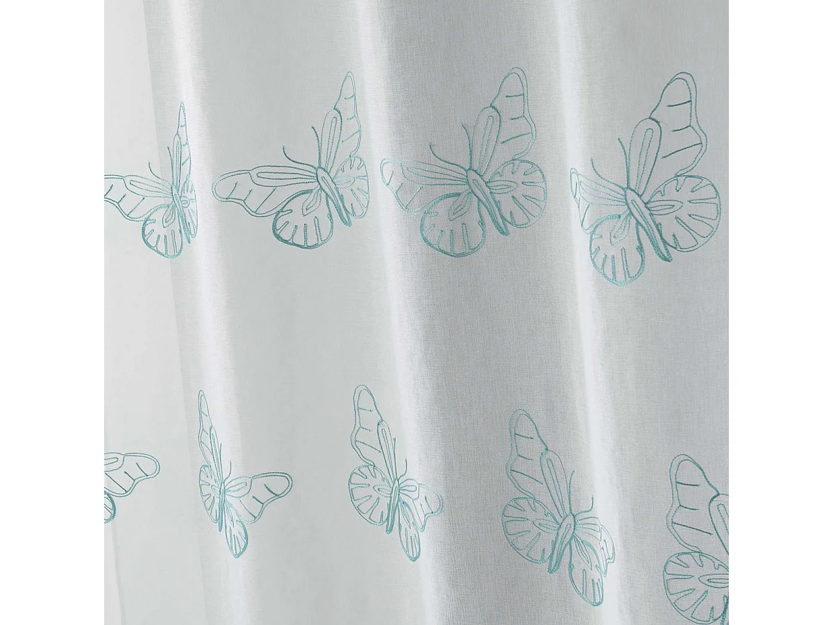 Rideau Voilage "Papillona" 140x240cm Bleu