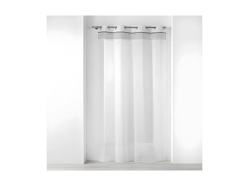 Rideau Voilage à Œillets "Nikita" 140x280cm Blanc
