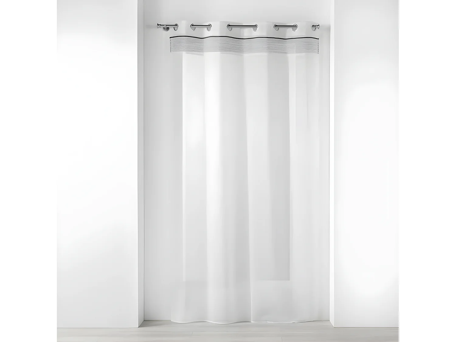 Rideau Voilage à Œillets "Nikita" 140x280cm Blanc