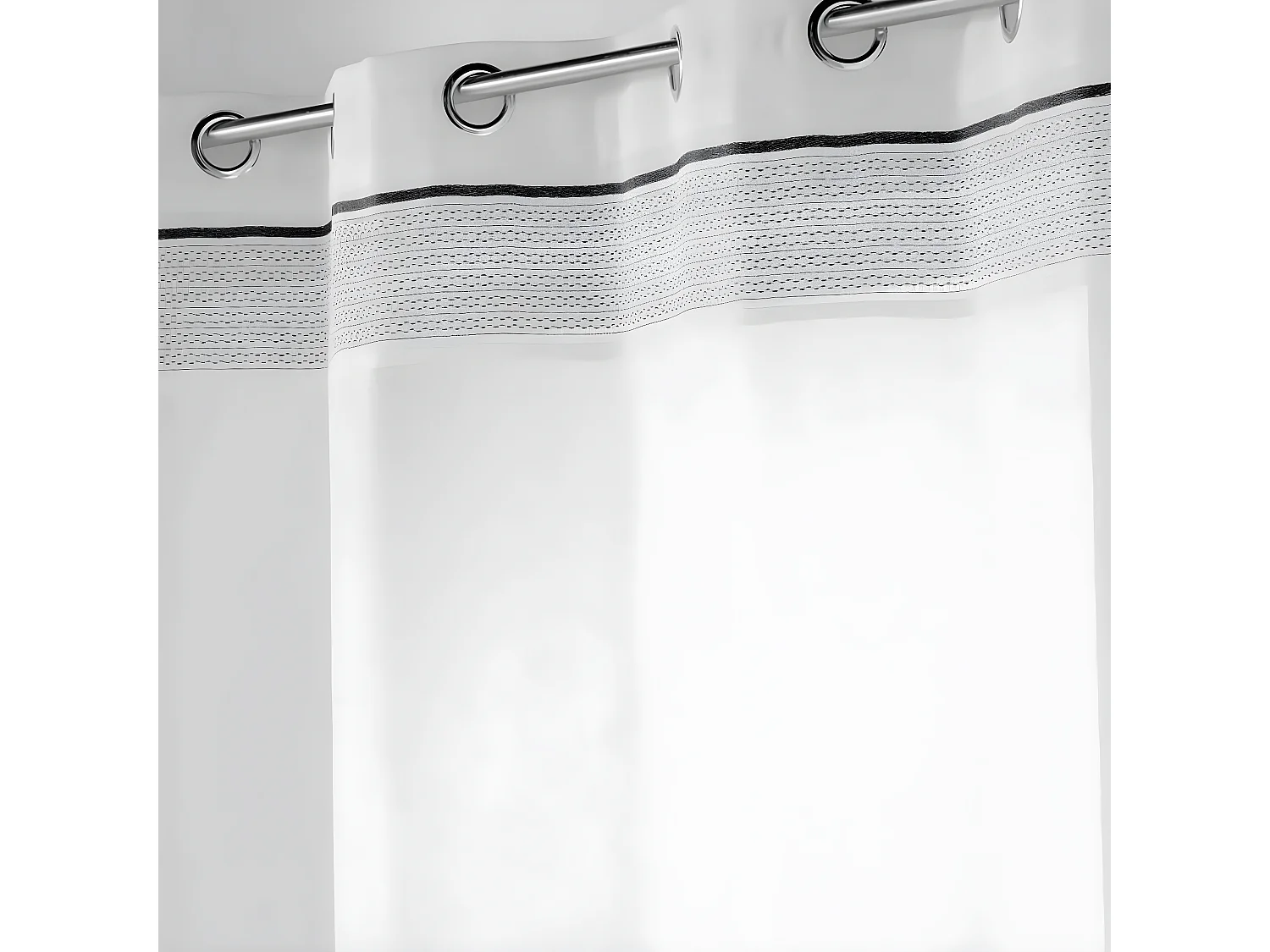 Rideau Voilage à Œillets "Nikita" 140x280cm Blanc