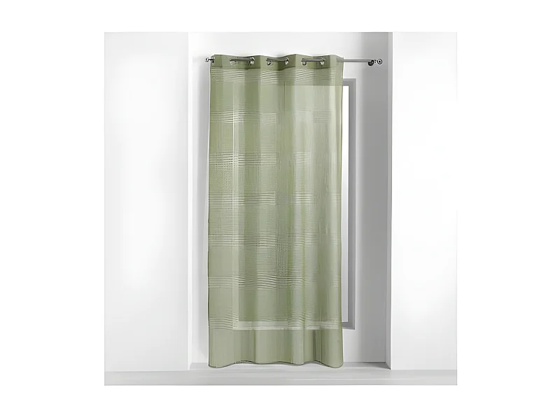 Rideau Voilage à Œillets "Ajourela" 140x240cm Kaki