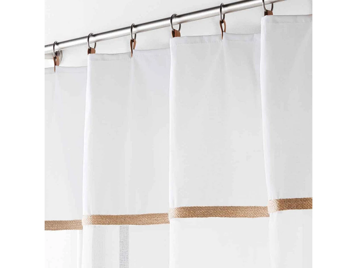 Rideau Voilage à Anneaux "Leana" 140x240cm Blanc