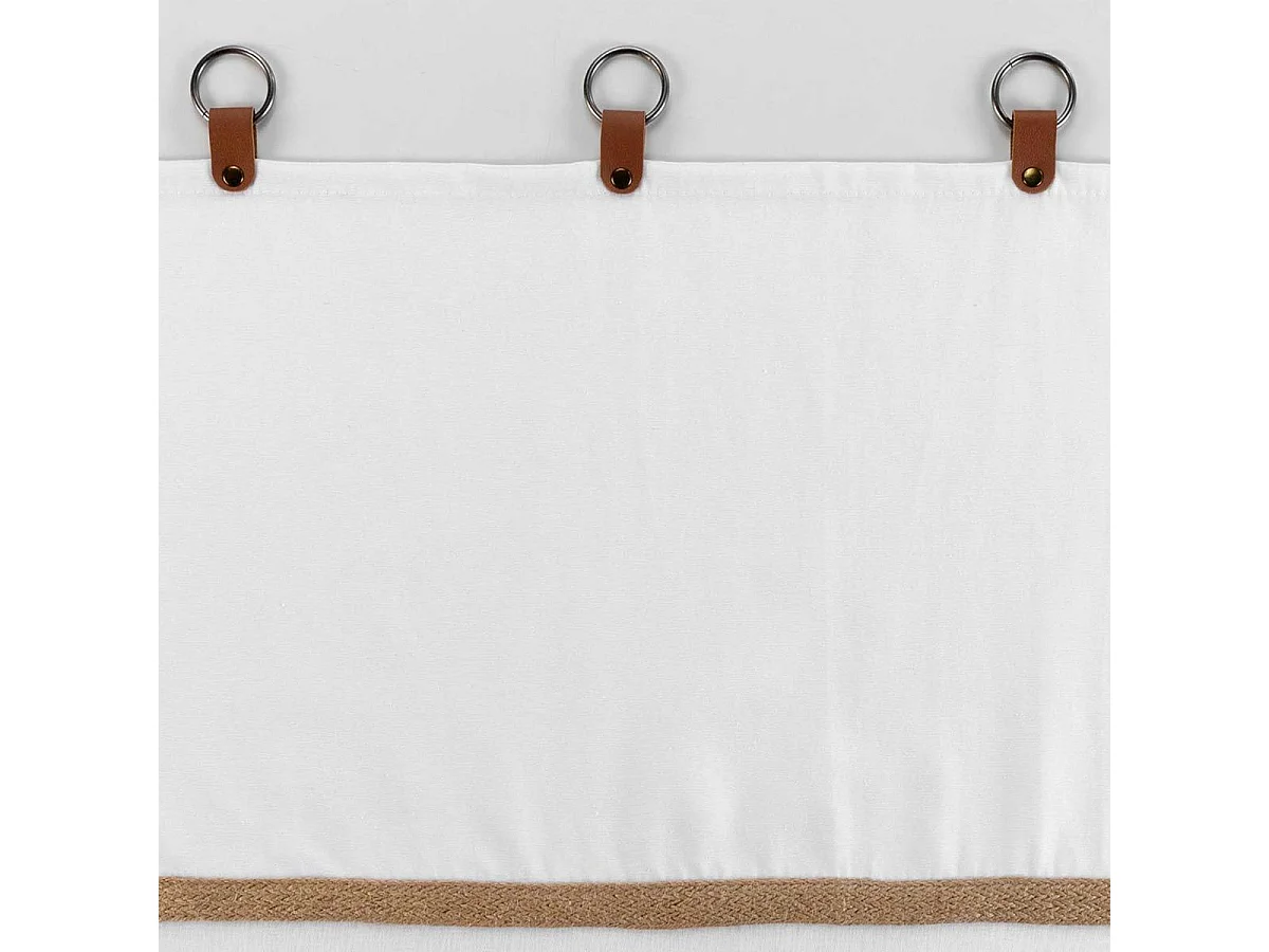 Rideau Voilage à Anneaux "Leana" 140x240cm Blanc