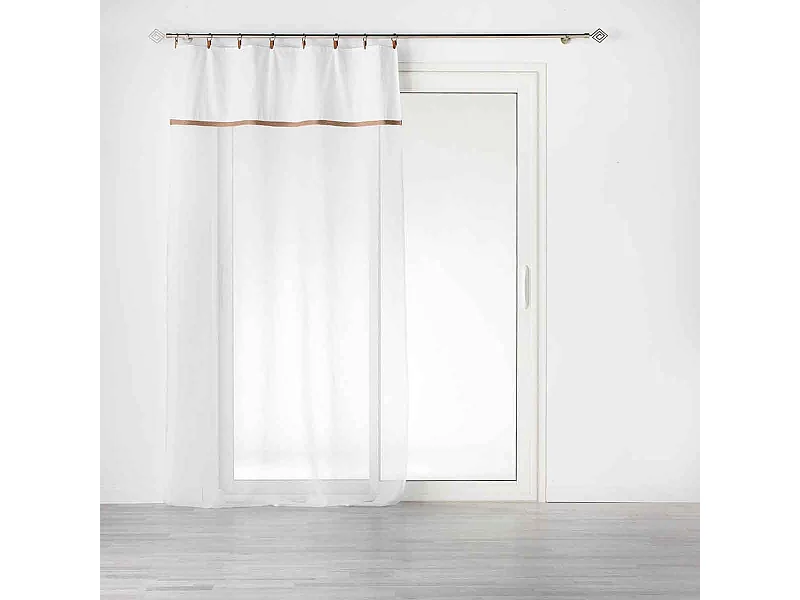 Rideau Voilage à Anneaux "Leana" 140x240cm Blanc