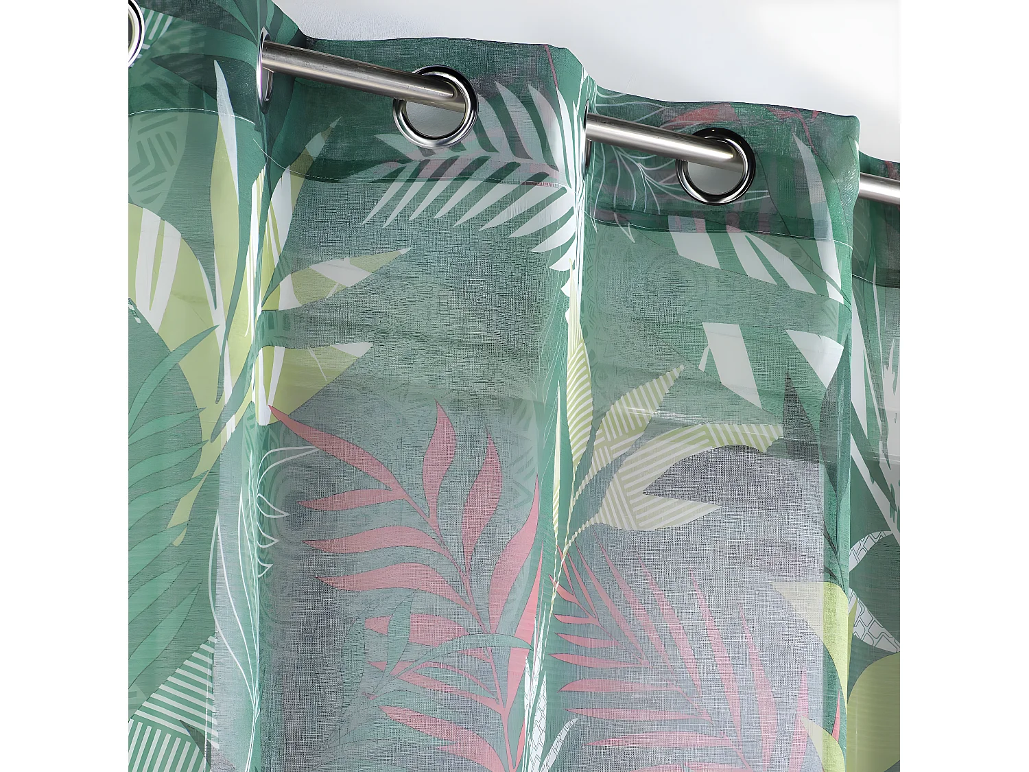 Rideau Voilage à Œillets "Assana" 140x240cm Kaki