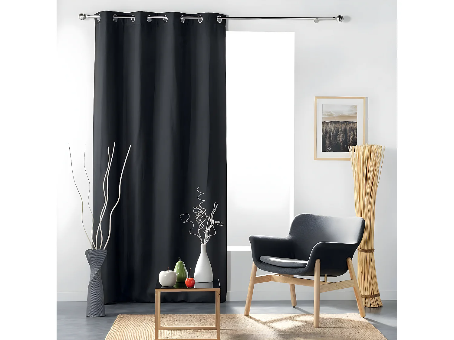 Rideau Occultant "Tissea" 135x240cm Anthracite