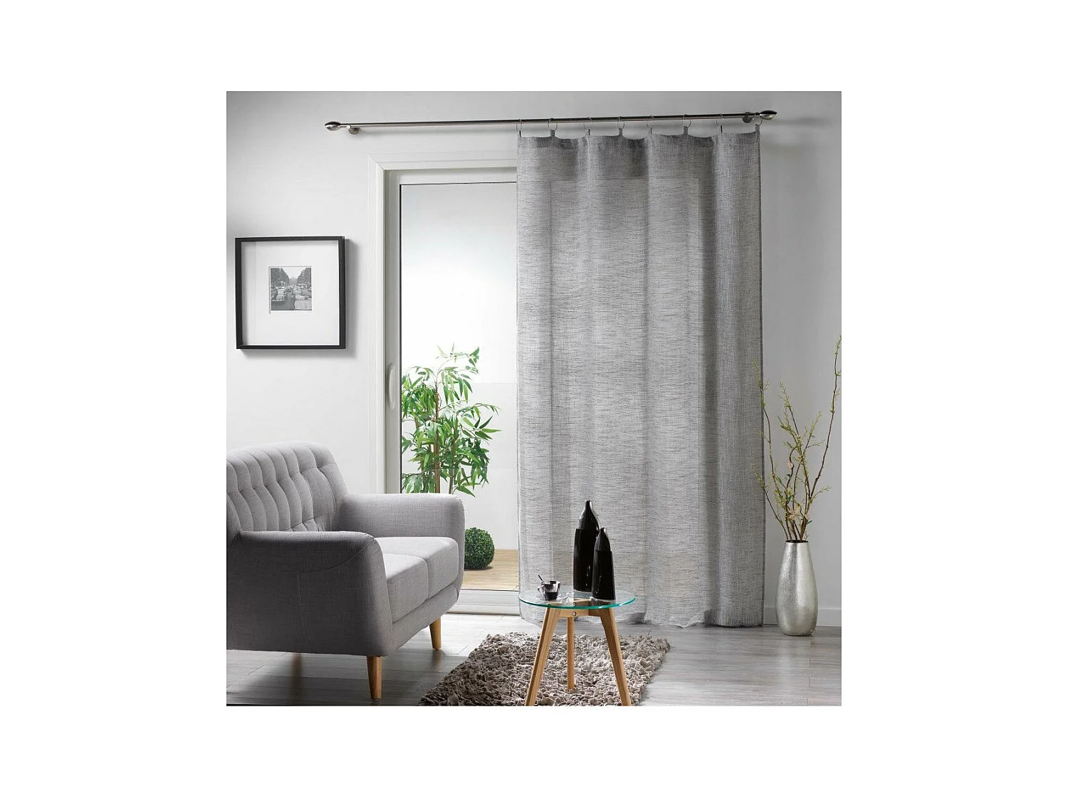 Rideau à Œillets "Milza" 140x240cm Anthracite