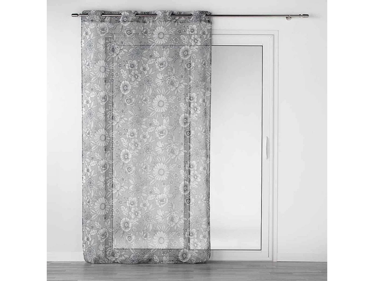 Rideau Voilage à Œillets "Milady" 140x280cm Gris