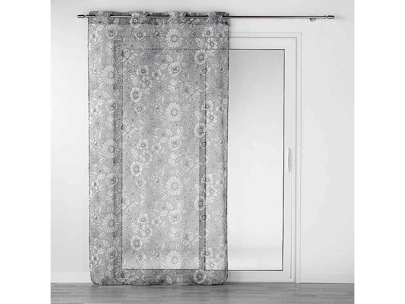 Rideau Voilage à Œillets "Milady" 140x280cm Gris