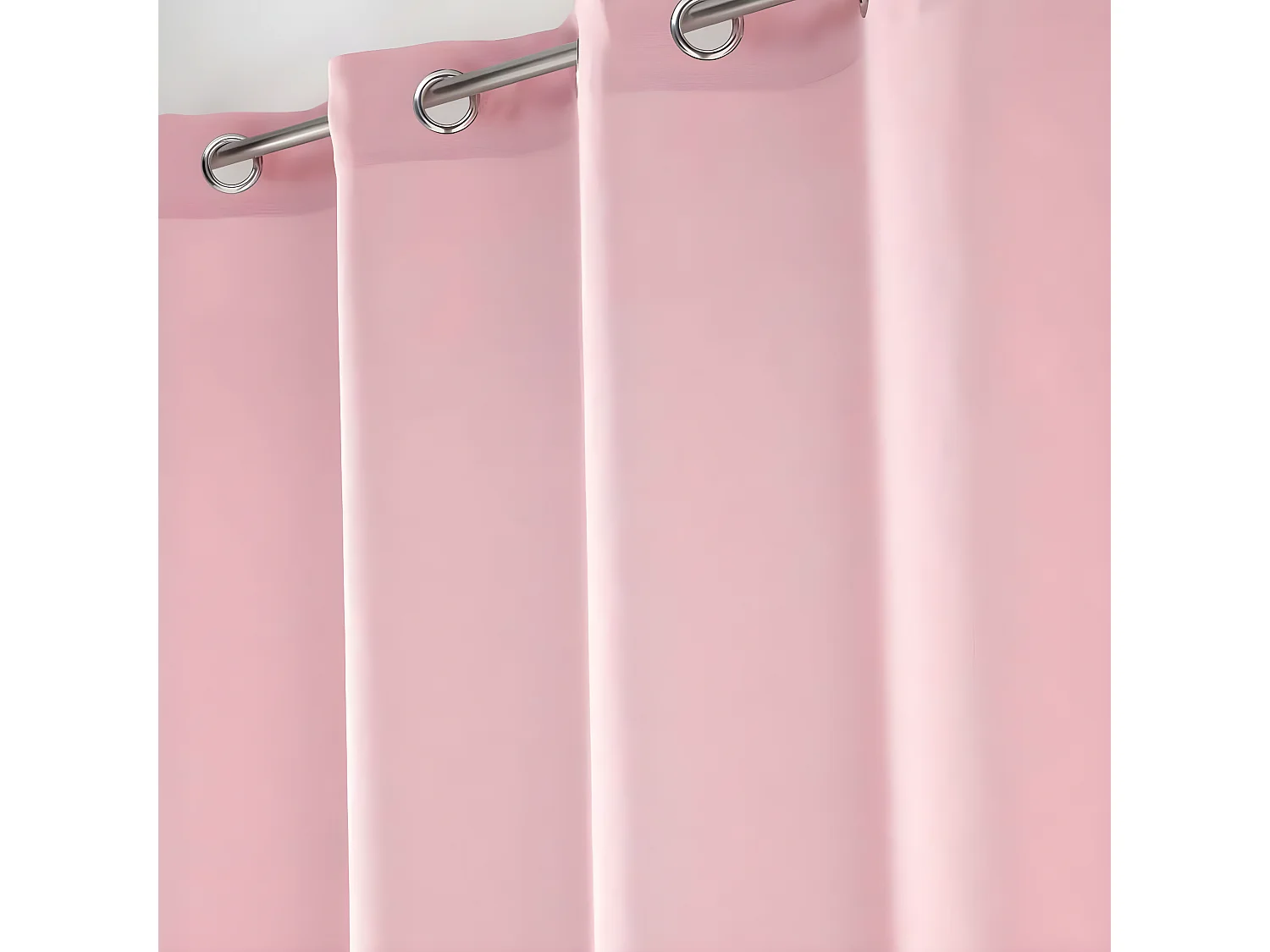 Rideau Voilage à Œillets "Soane" 140x240cm Rose