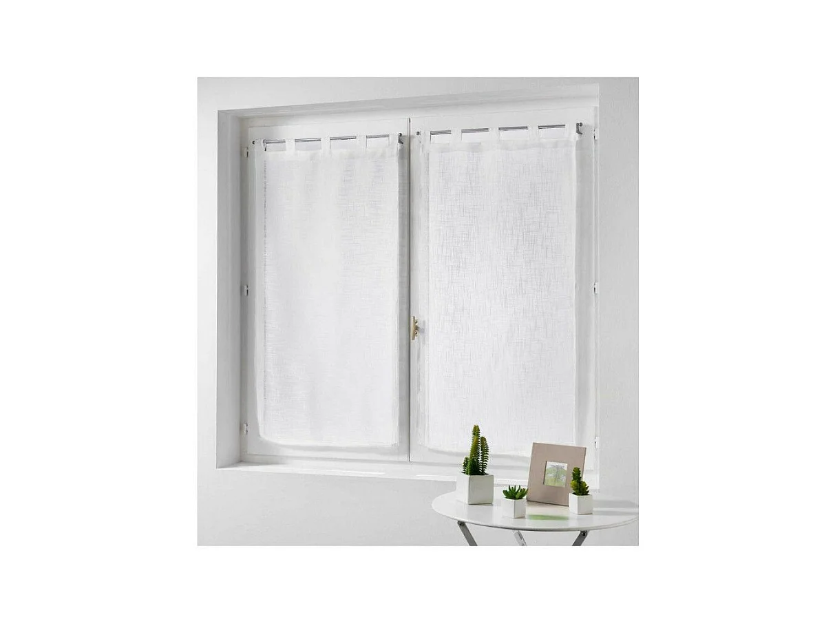 Paire de Voilages "Haltona" 60x160cm Blanc