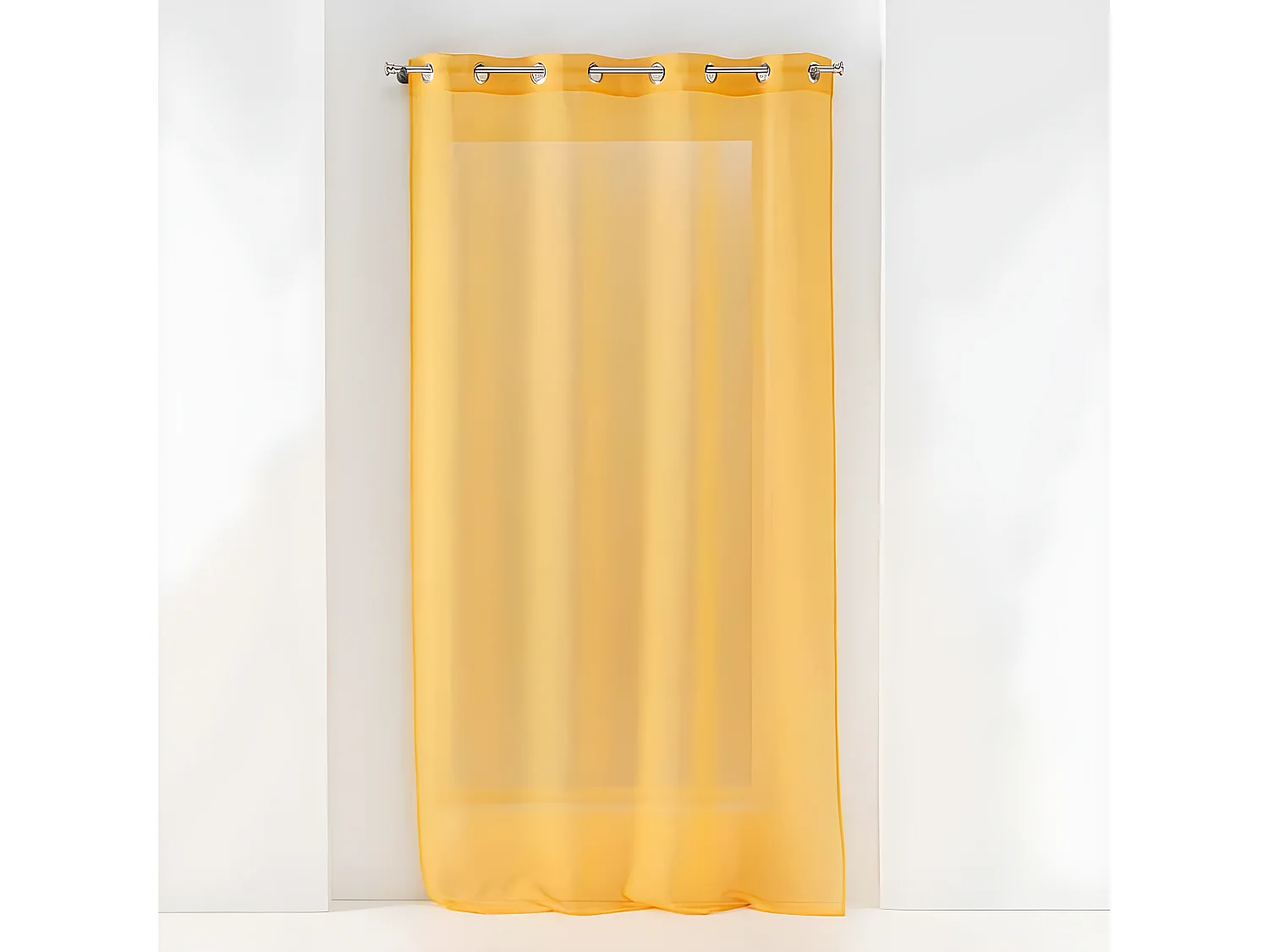 Rideau Voilage à Œillets "Sandra" 140x180cm Jaune