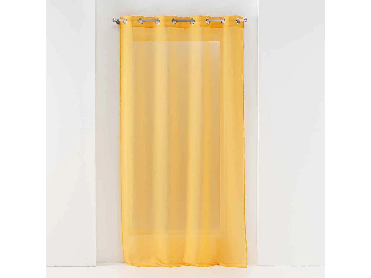 Rideau Voilage à Œillets "Sandra" 140x180cm Jaune