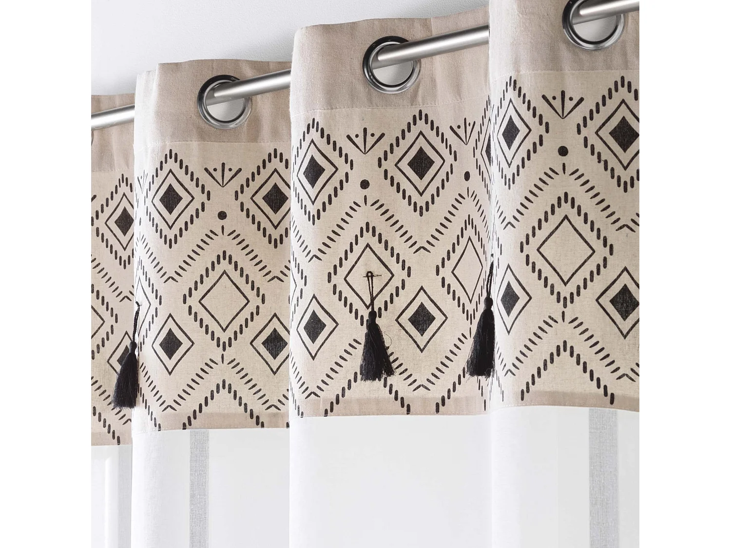 Rideau Voilage à Œillets "Nalika" 140x240cm Blanc