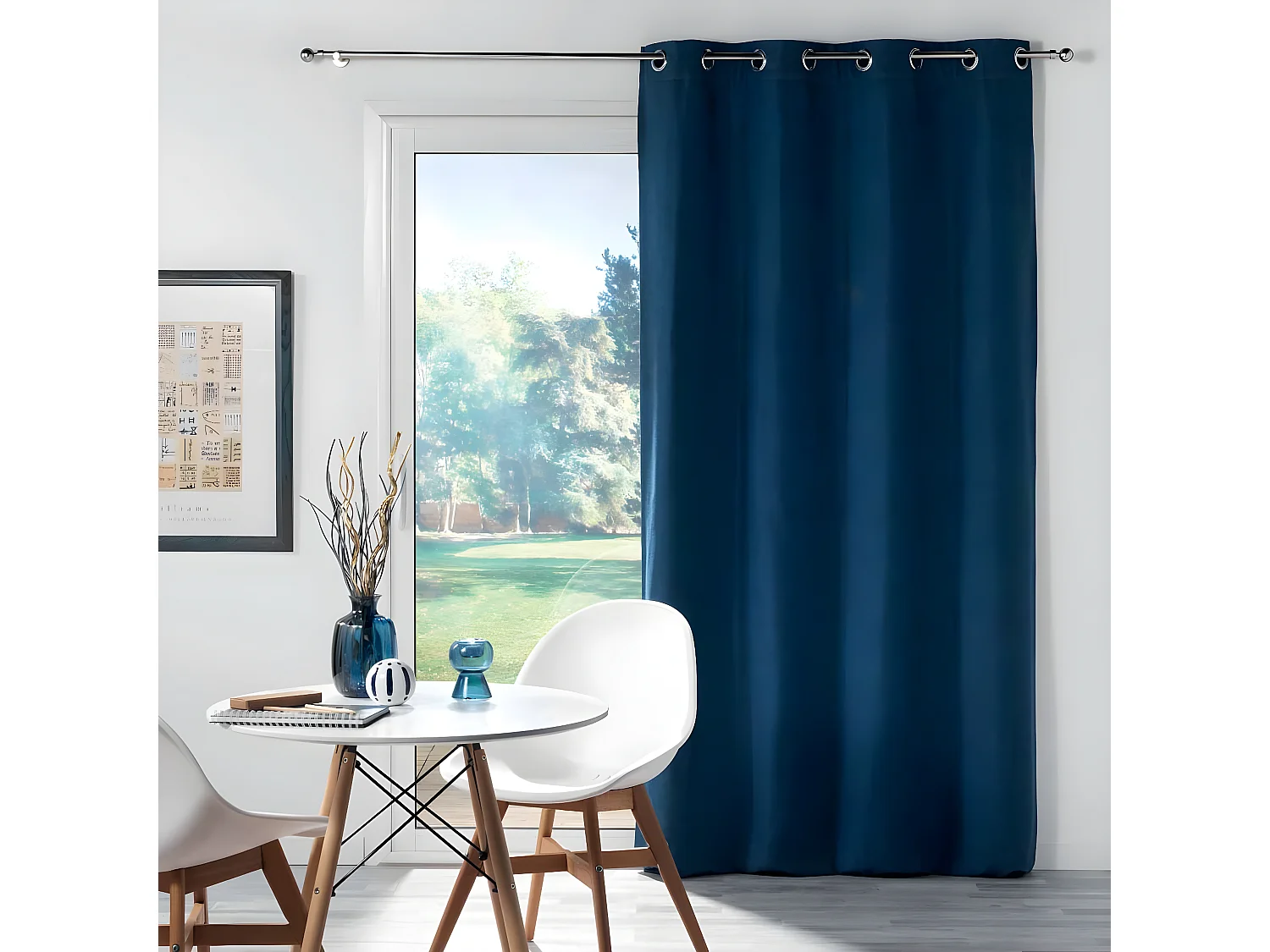 Rideau Occultant "Chinea" 135x240cm Bleu