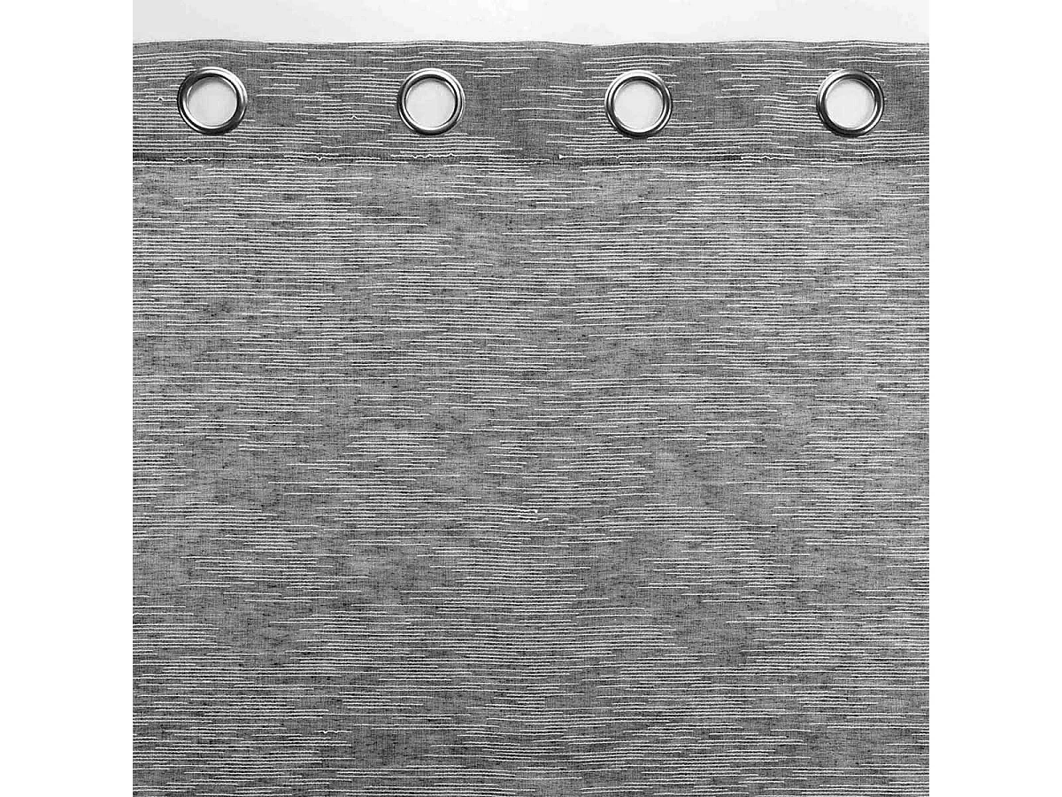 Rideau Voilage à Œillets "Zebra" 140x240cm Anthracite