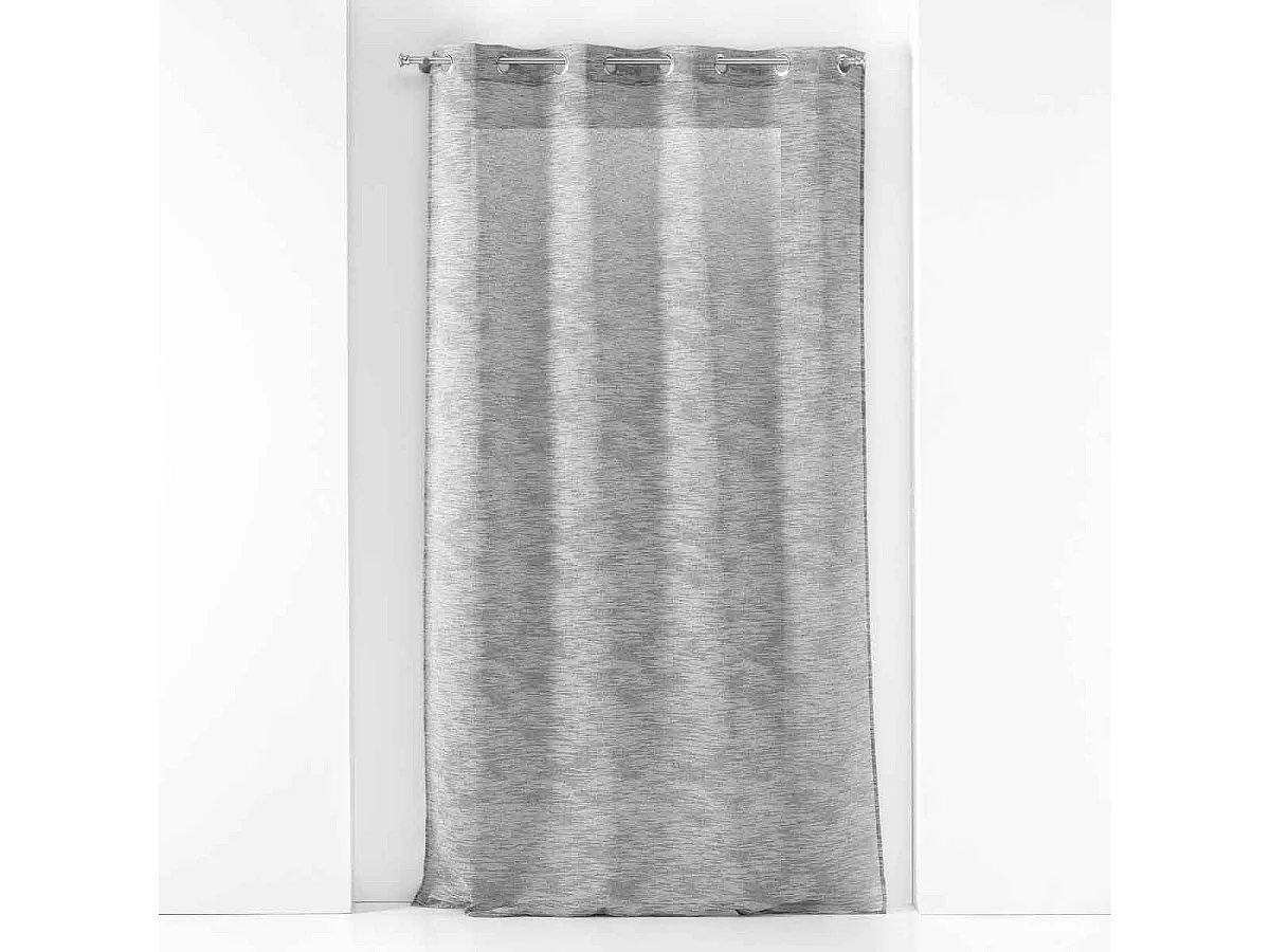 Rideau Voilage à Œillets "Zebra" 140x240cm Anthracite