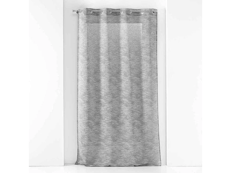 Rideau Voilage à Œillets "Zebra" 140x240cm Anthracite