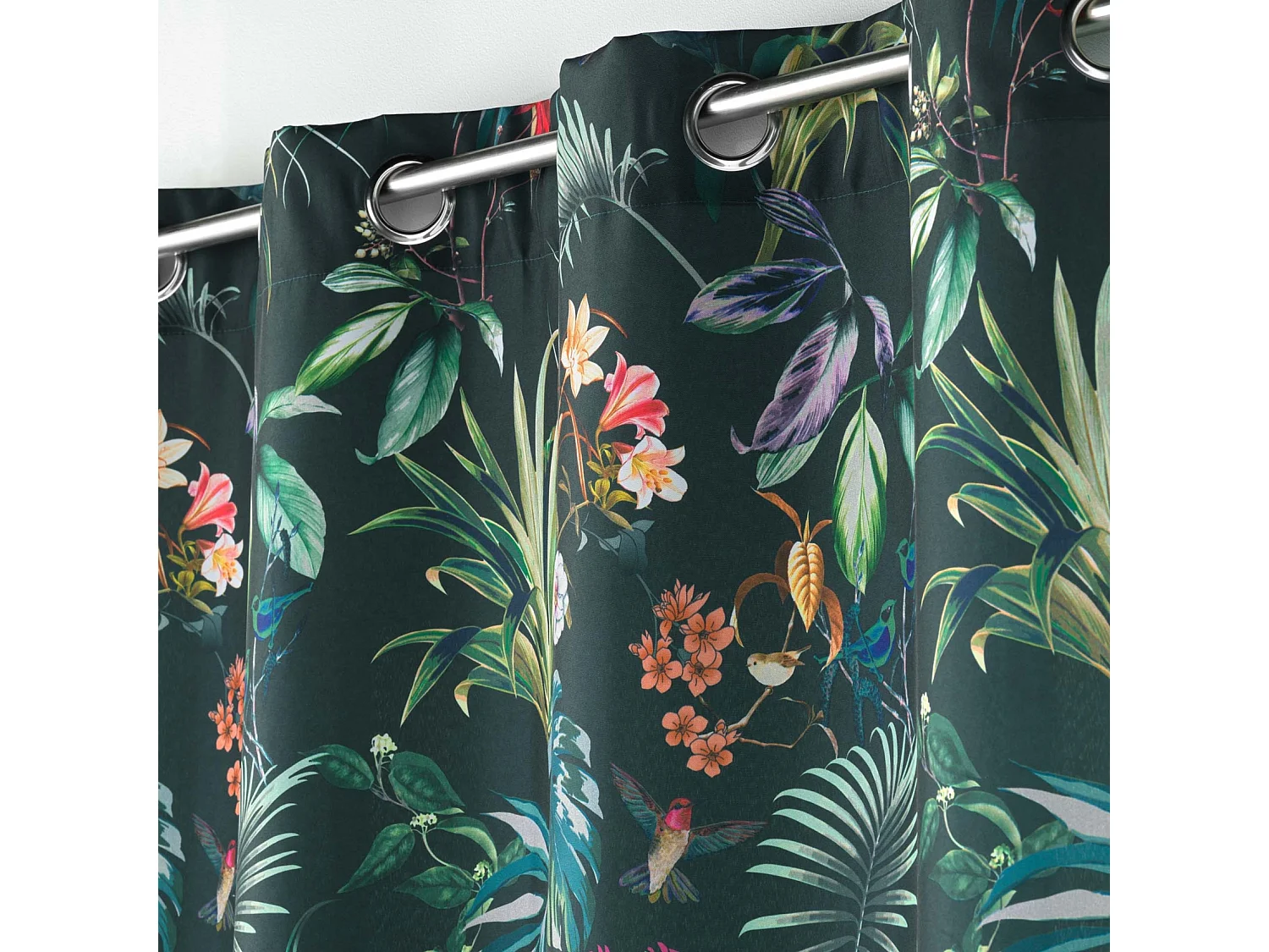 Rideau à Œillets "Féerie" 140x260cm Émeraude