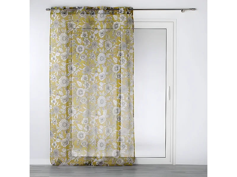 Rideau Voilage à Œillets "Milady" 140x280cm Jaune
