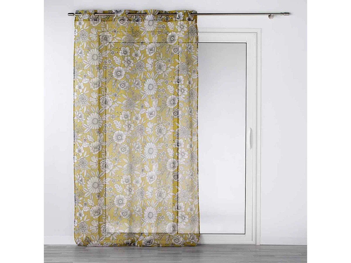 Rideau Voilage à Œillets "Milady" 140x280cm Jaune