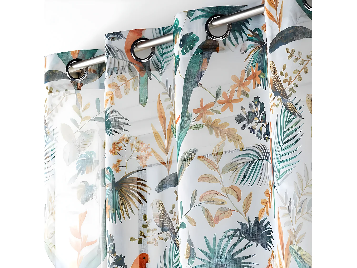 Rideau Voilage à Œillets "Panis" 140x240cm Blanc