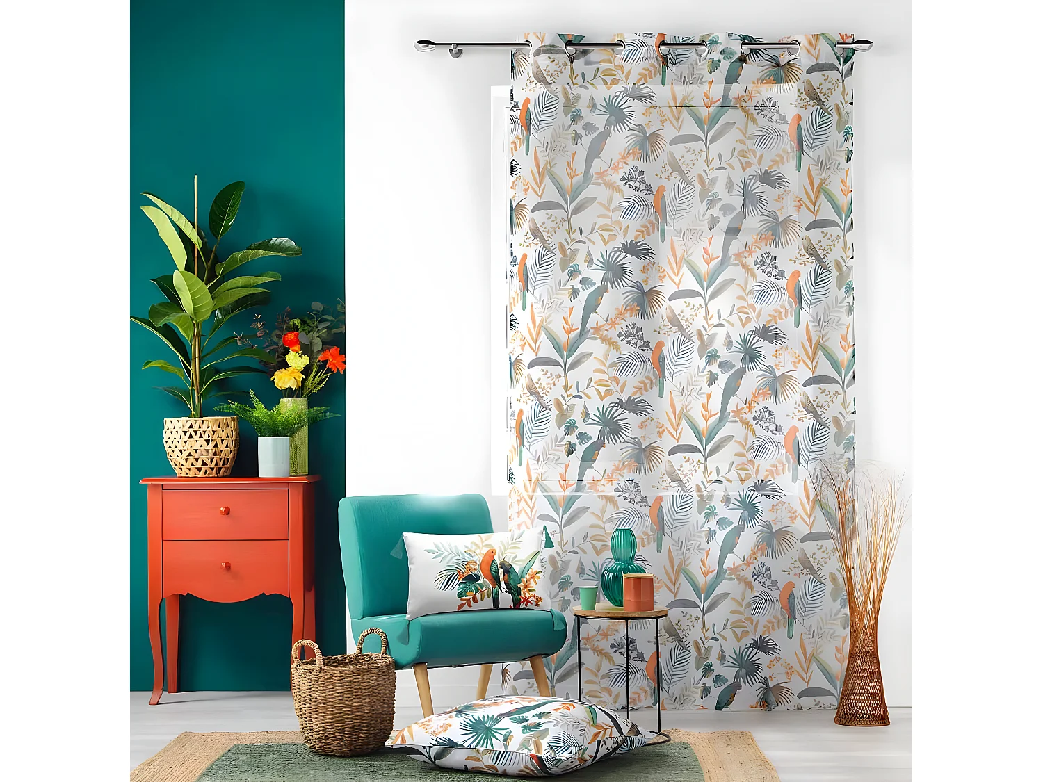 Rideau Voilage à Œillets "Panis" 140x240cm Blanc