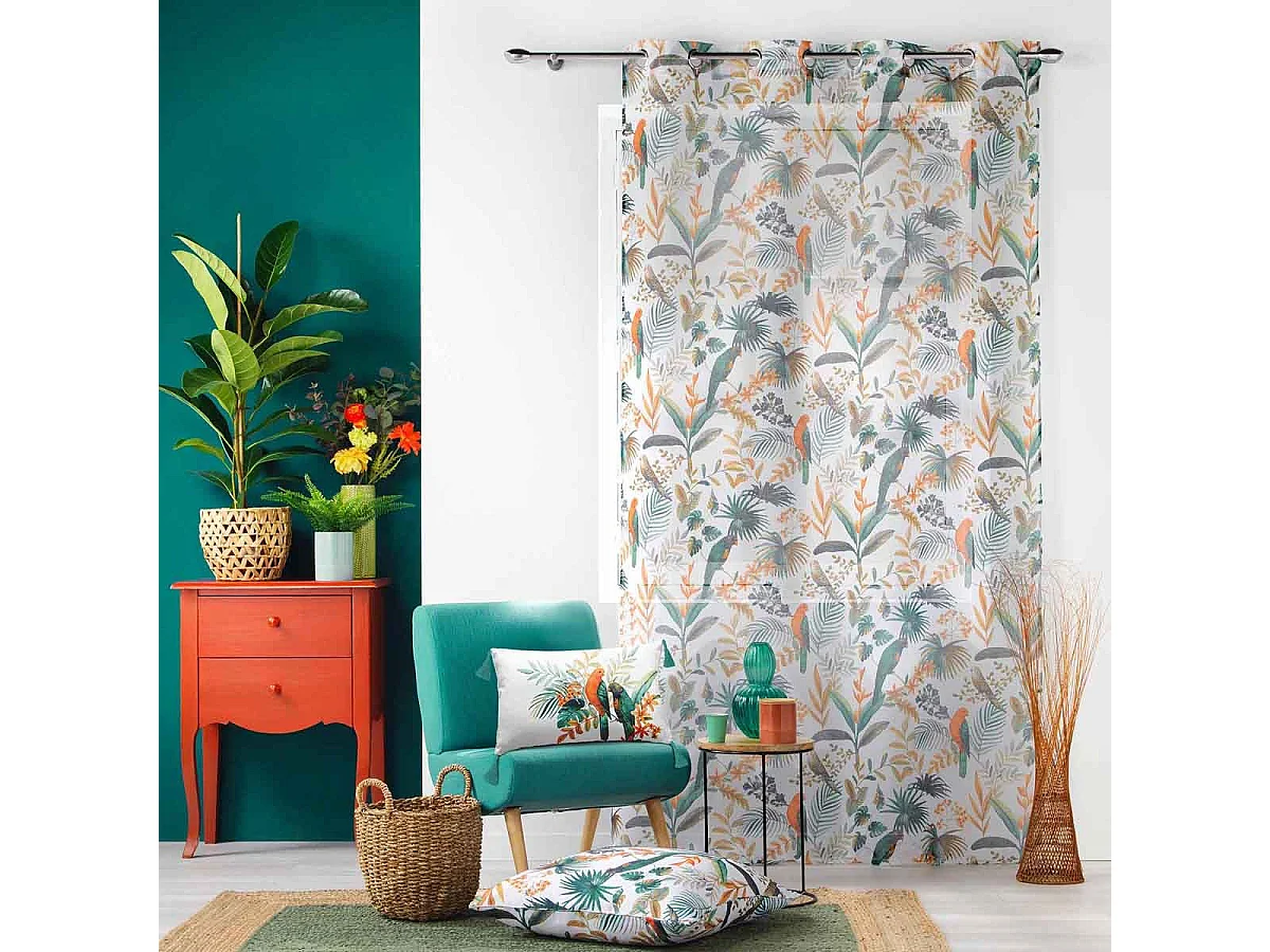 Rideau Voilage à Œillets "Panis" 140x240cm Blanc