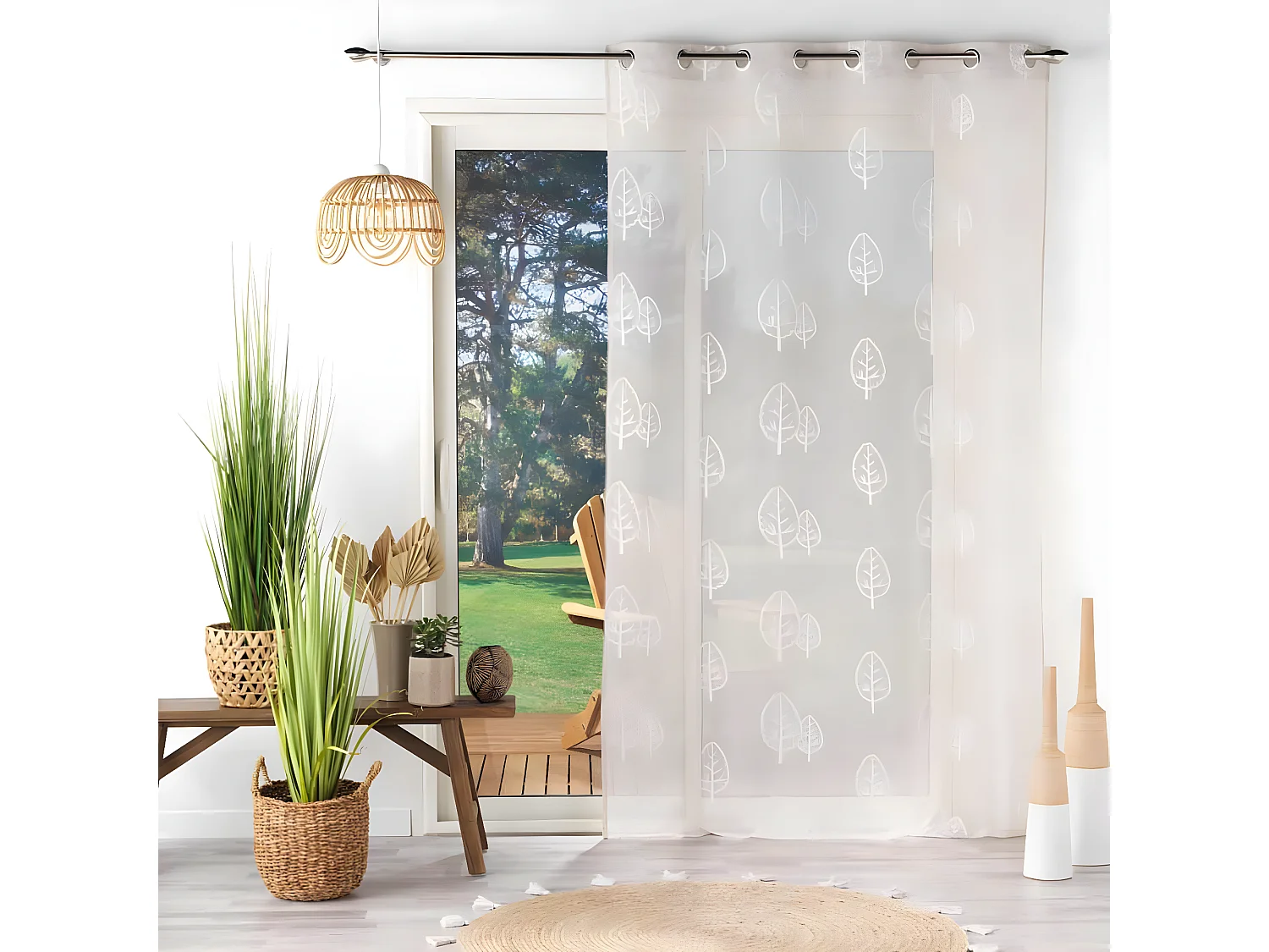 Rideau Voilage à Œillets "Sonata" 140x240cm Lin