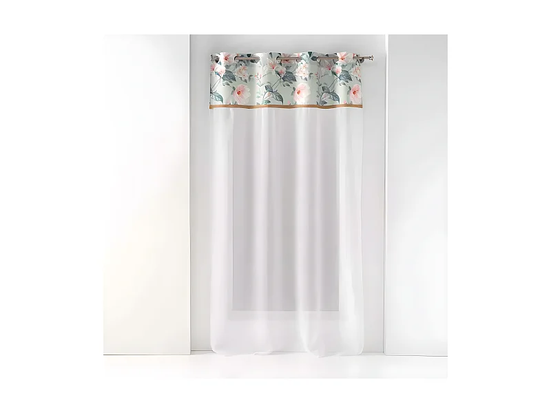 Rideau Voilage à Œillets "Alissia" 140x280cm Menthe