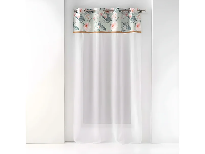 Rideau Voilage à Œillets "Alissia" 140x280cm Menthe